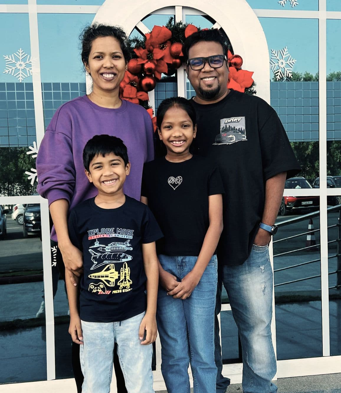 Premasis and Deepakshi Satman with their children